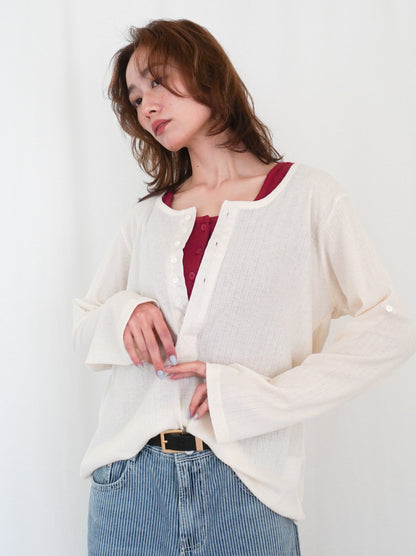 Essential rib ヘンリータンクトップ