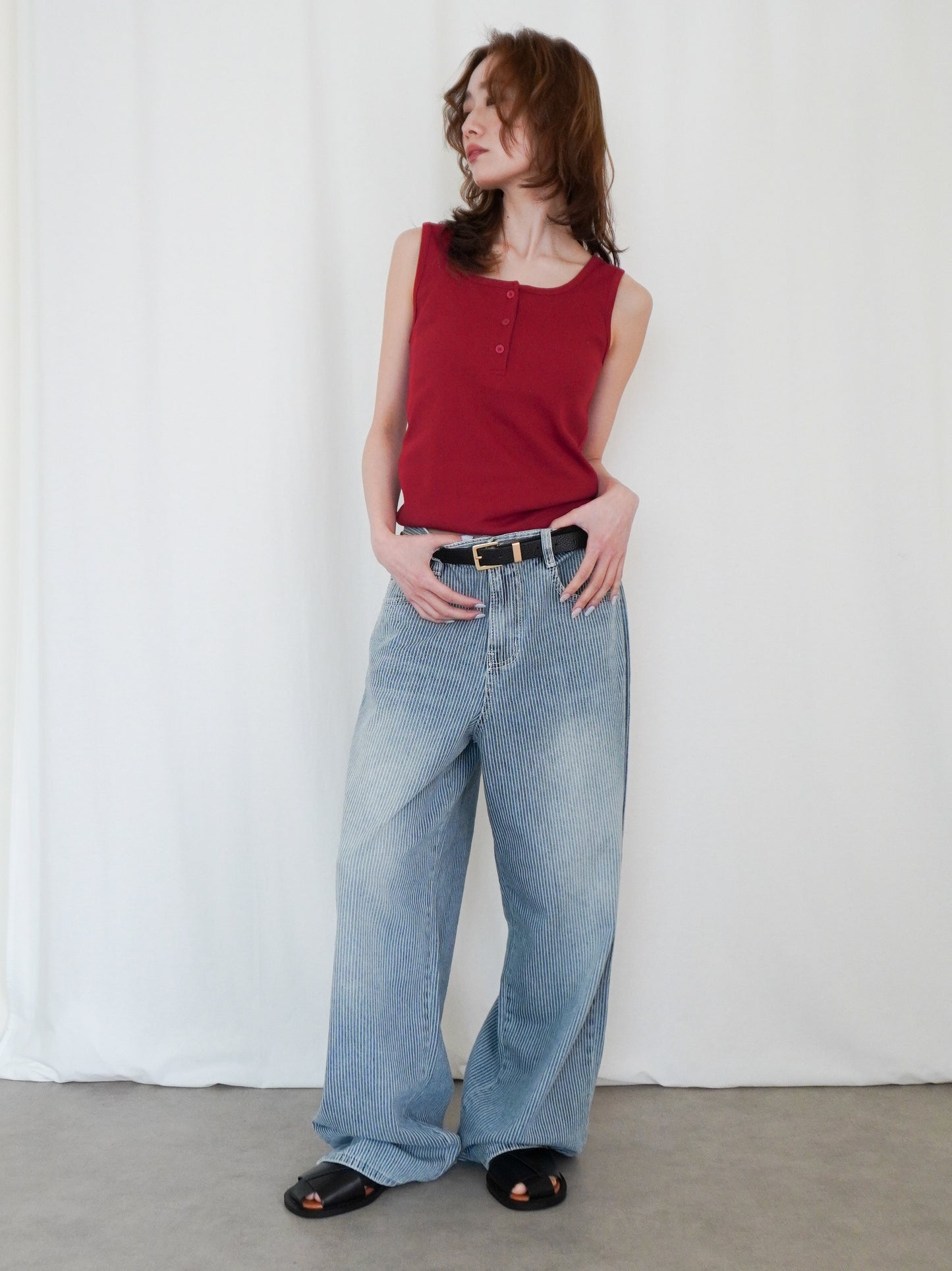Essential rib ヘンリータンクトップ