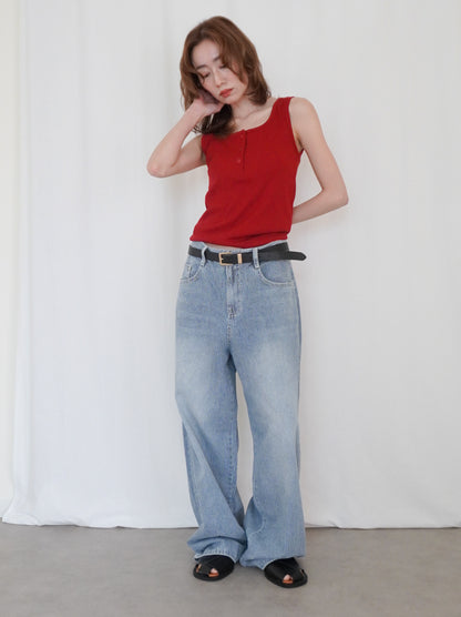Essential rib ヘンリータンクトップ