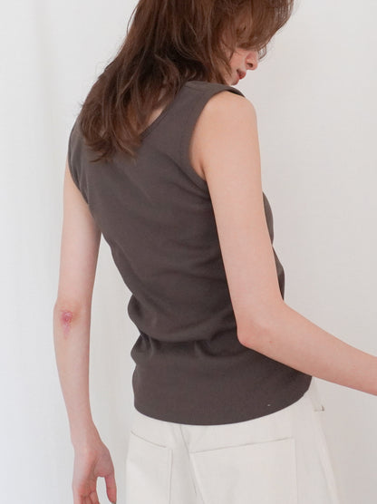 Essential rib ヘンリータンクトップ