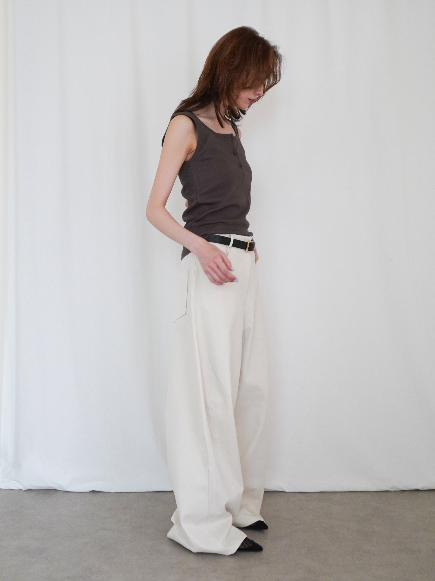 Essential rib ヘンリータンクトップ