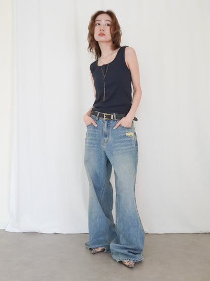 Essential rib ヘンリータンクトップ