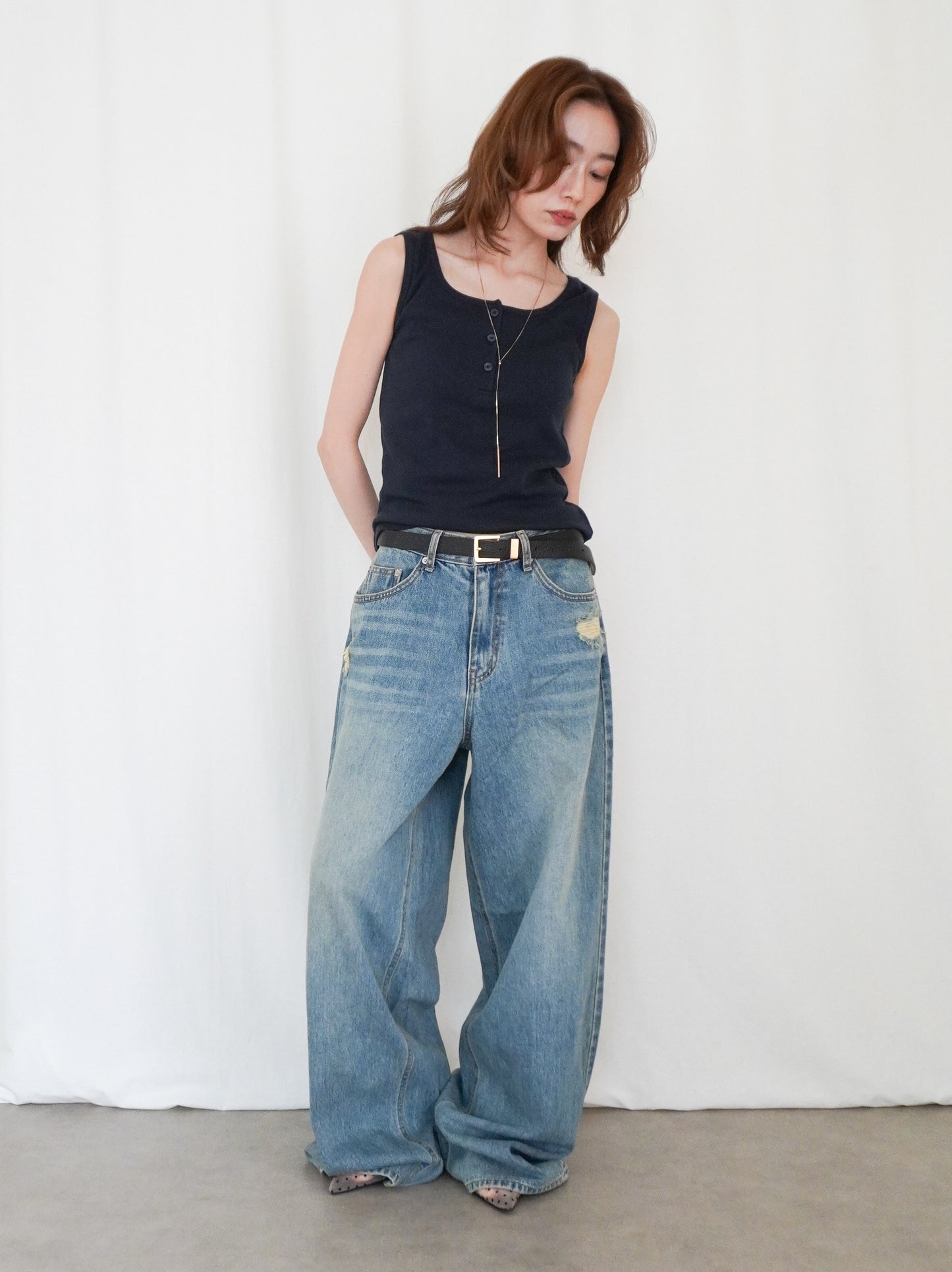Essential rib ヘンリータンクトップ
