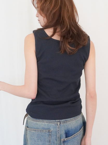 Essential rib ヘンリータンクトップ