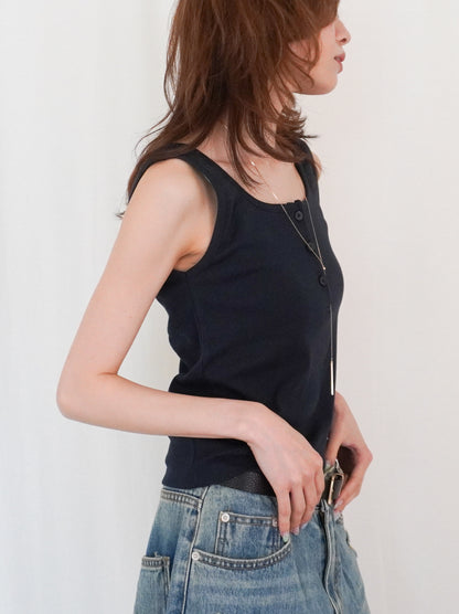 Essential rib ヘンリータンクトップ