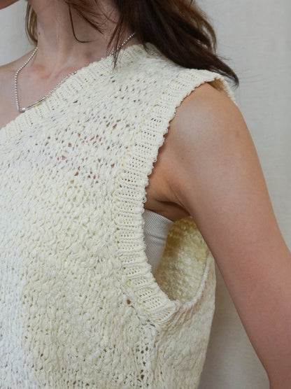 Texture One Shoulder レイヤードニット