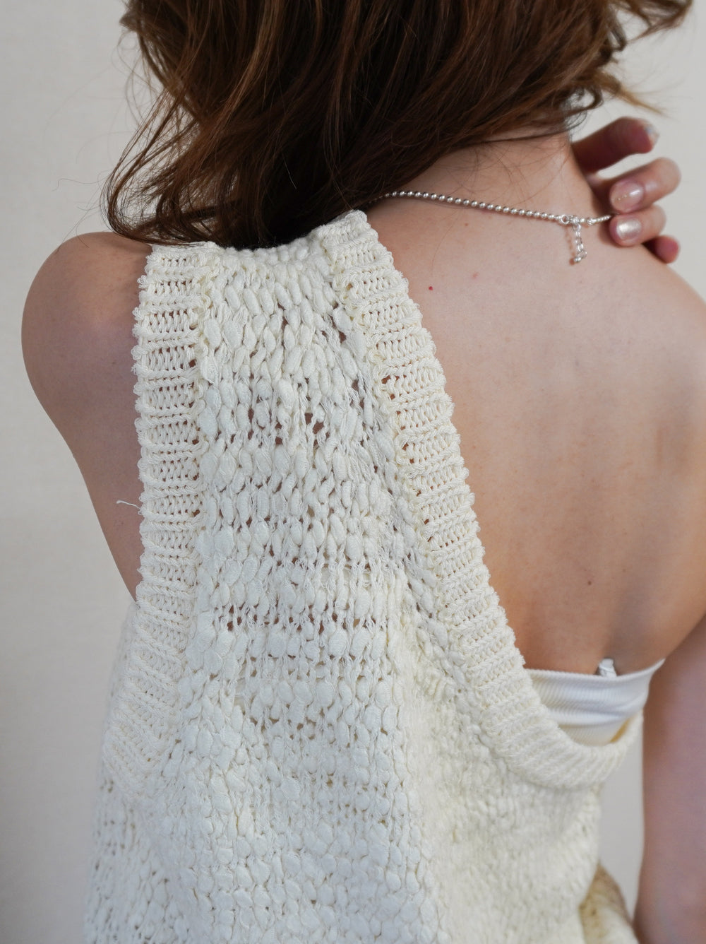 Texture One Shoulder レイヤードニット