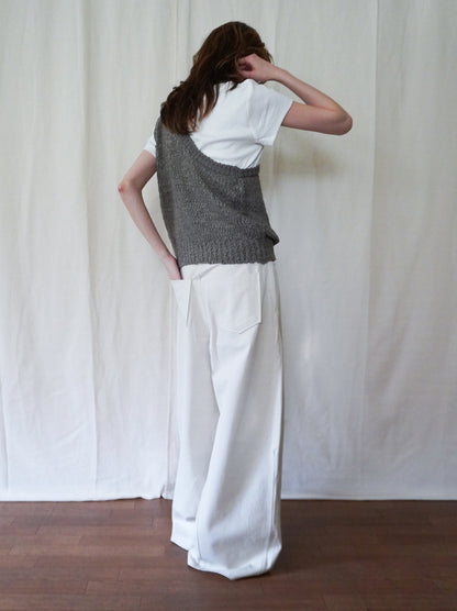 Texture One Shoulder レイヤードニット