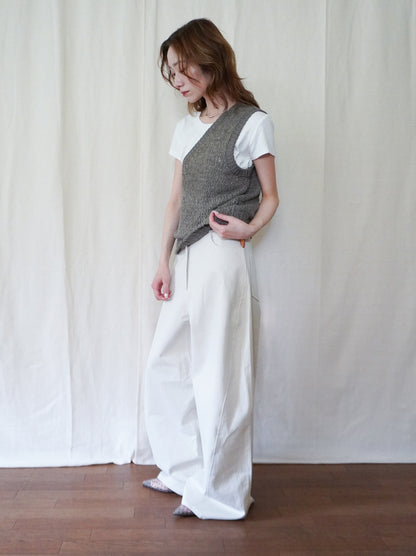 Texture One Shoulder レイヤードニット