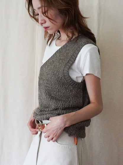 Texture One Shoulder レイヤードニット