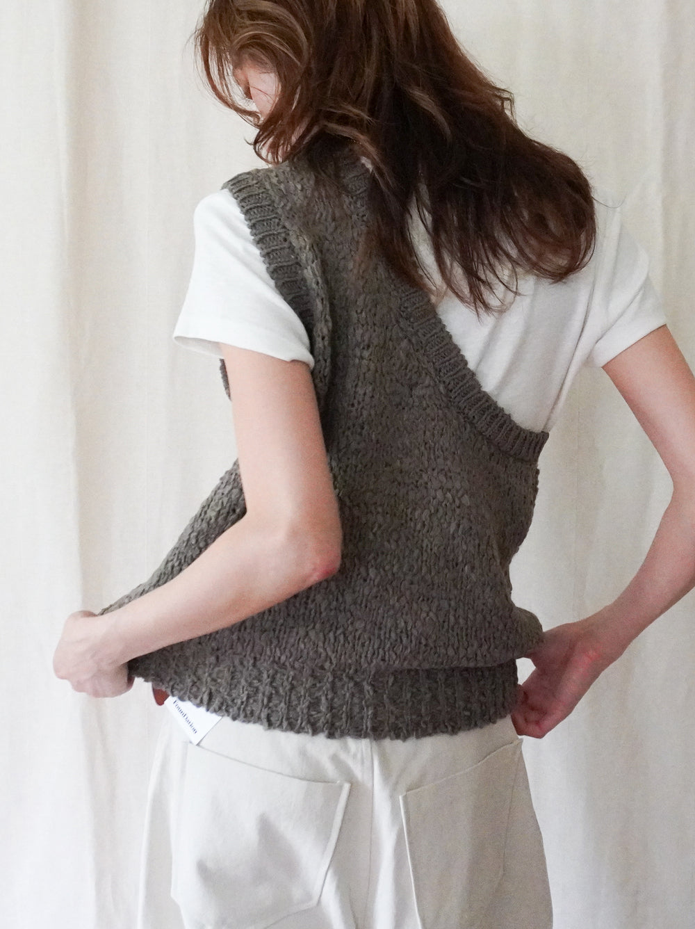 Texture One Shoulder レイヤードニット