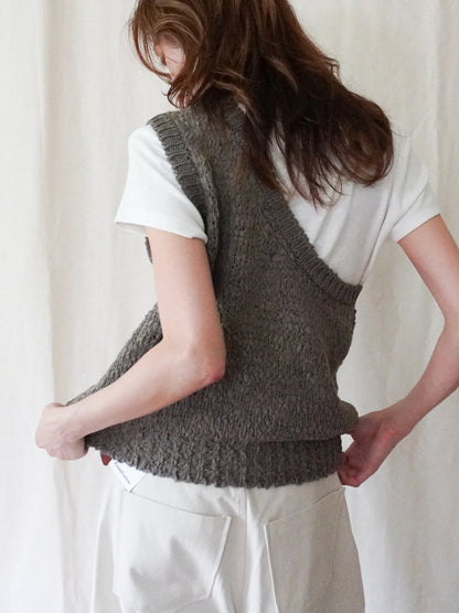 Texture One Shoulder レイヤードニット
