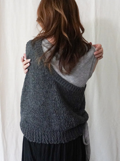 Texture One Shoulder レイヤードニット