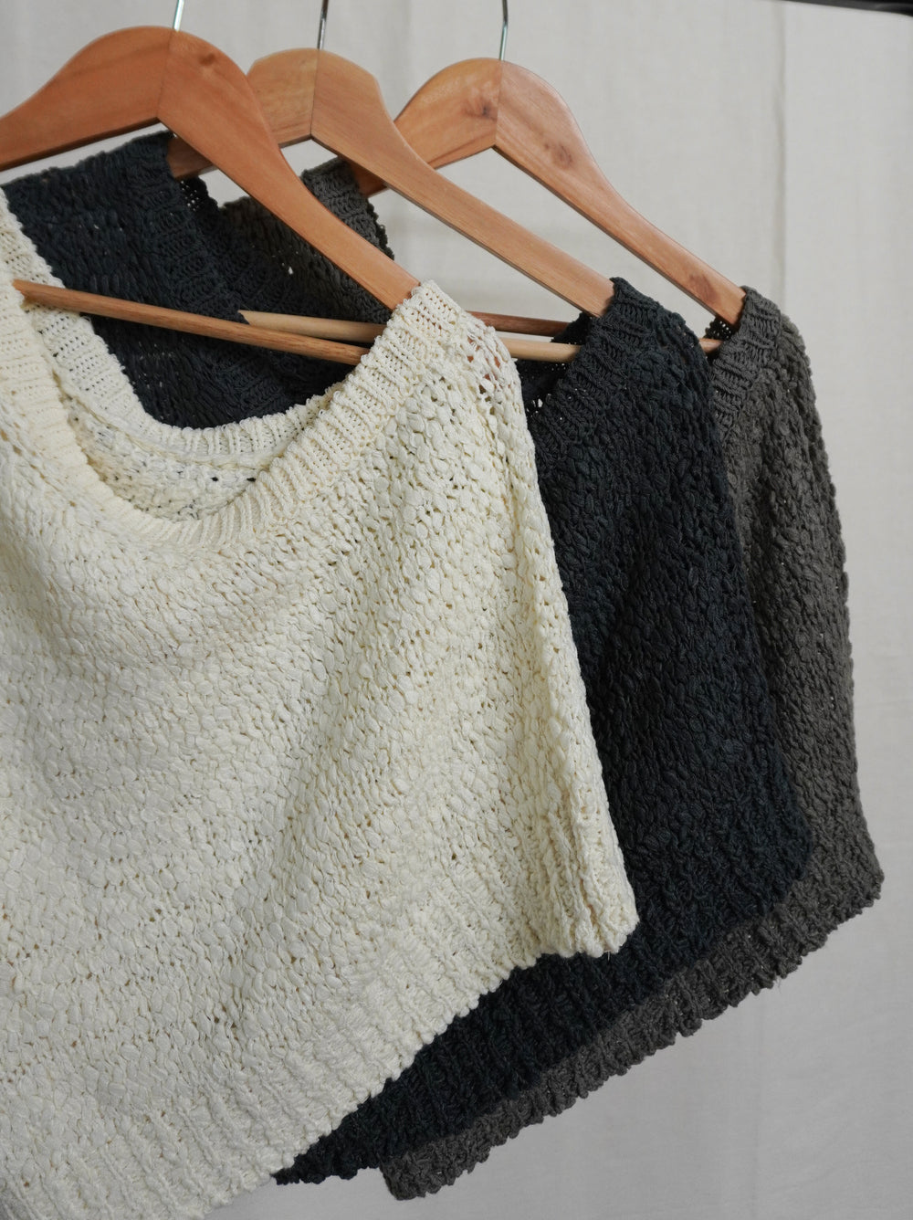 Texture One Shoulder レイヤードニット