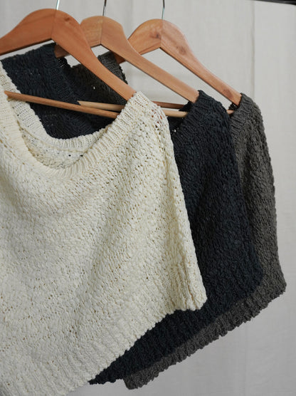 Texture One Shoulder レイヤードニット