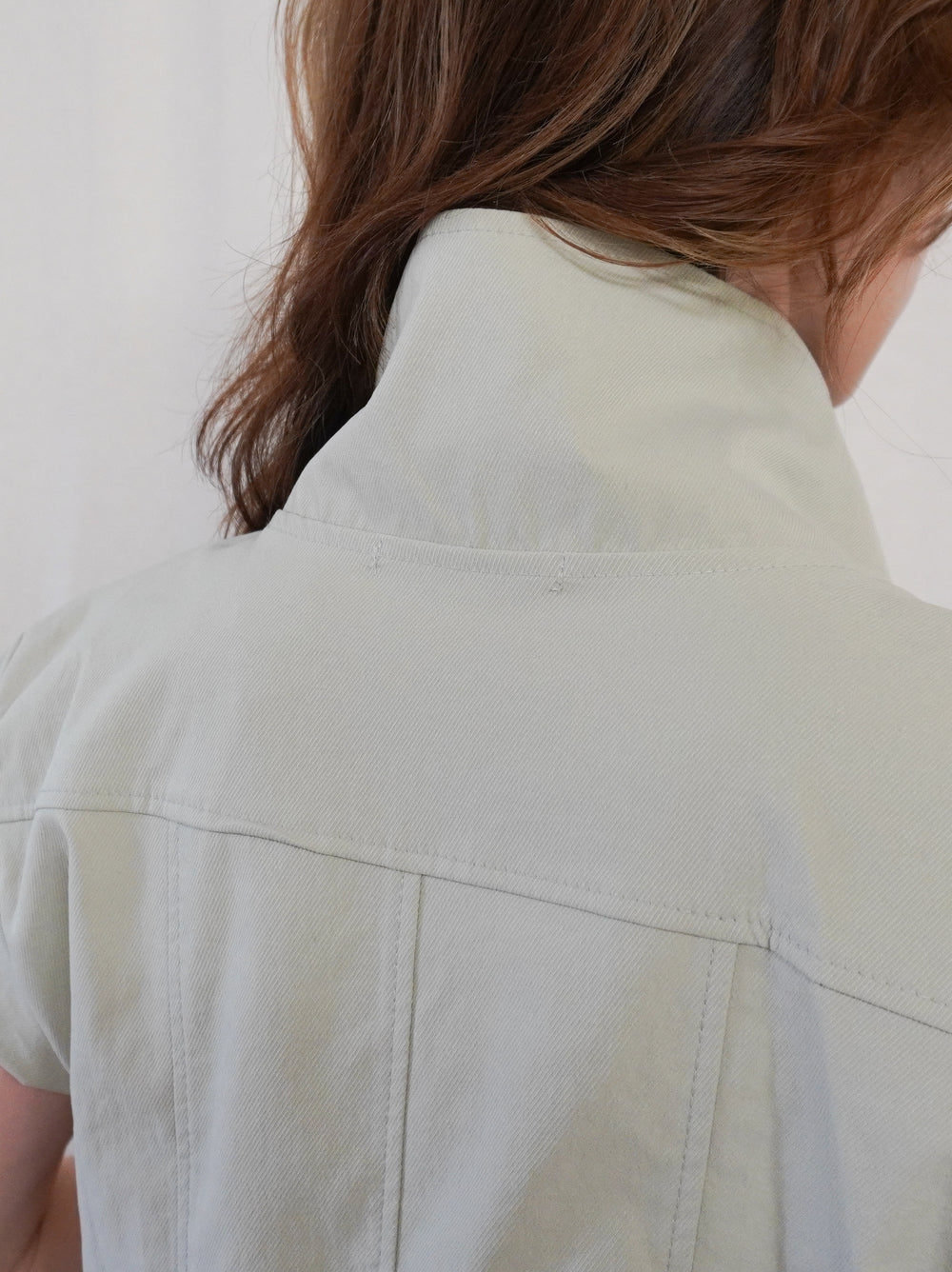 High-neck double button ショートジャケット