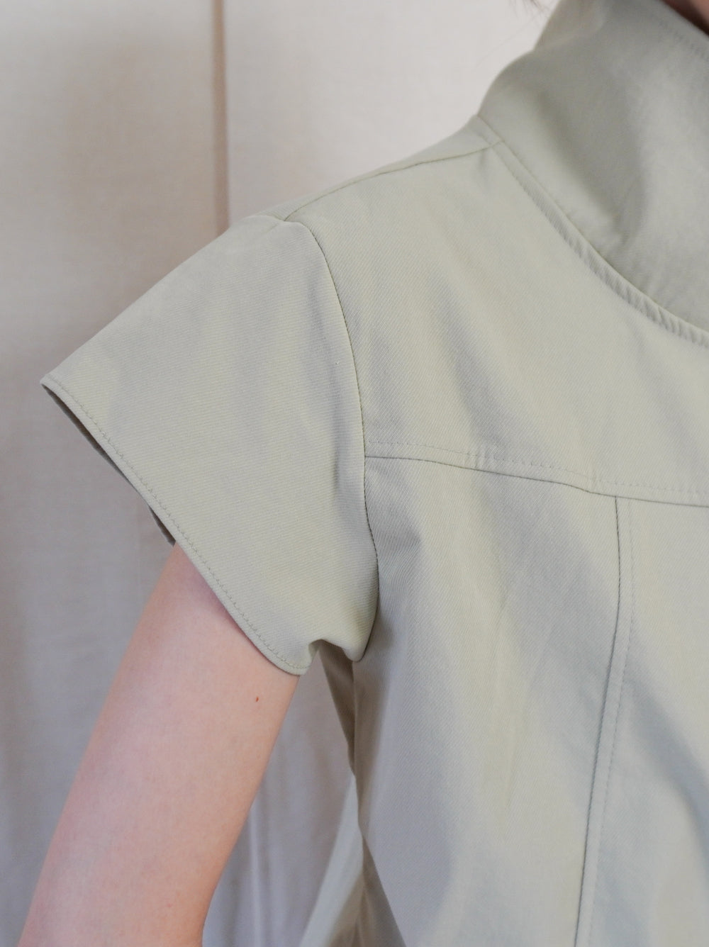 High-neck double button ショートジャケット