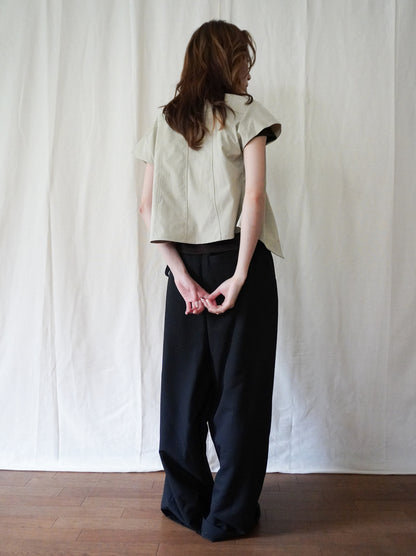 High-neck double button ショートジャケット