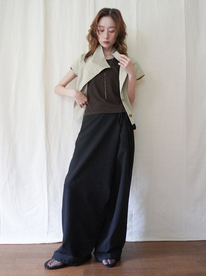 High-neck double button ショートジャケット