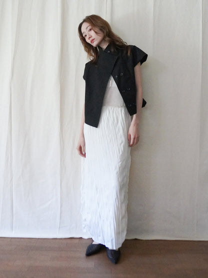 High-neck double button ショートジャケット