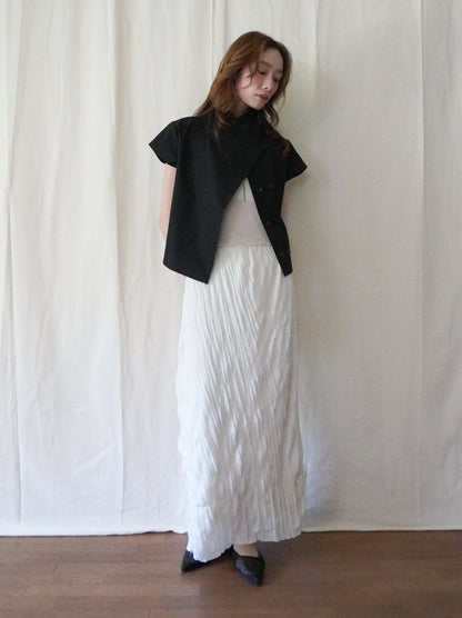 High-neck double button ショートジャケット
