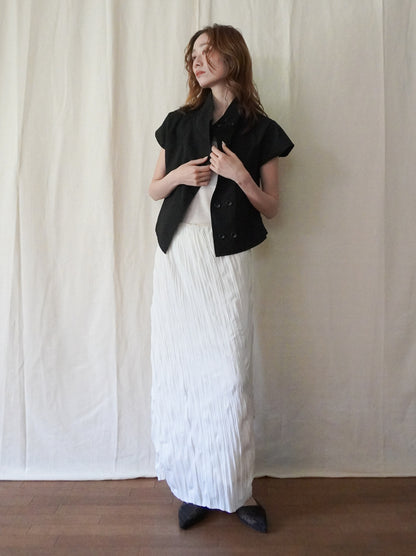 High-neck double button ショートジャケット
