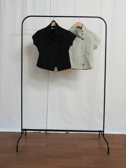 High-neck double button ショートジャケット