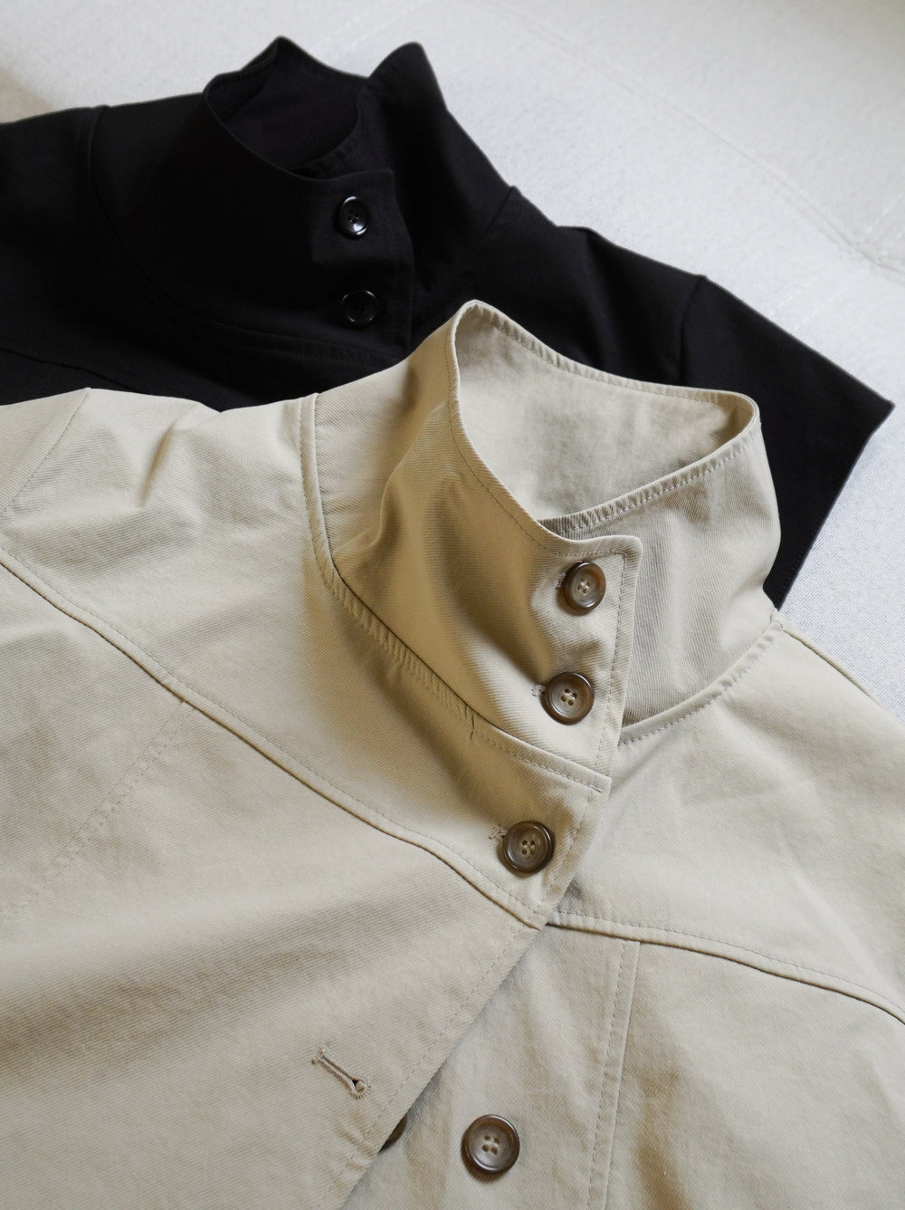 High-neck double button ショートジャケット
