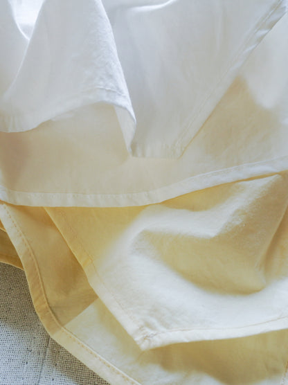 Drawstring Volume Kneck コットンシャツ