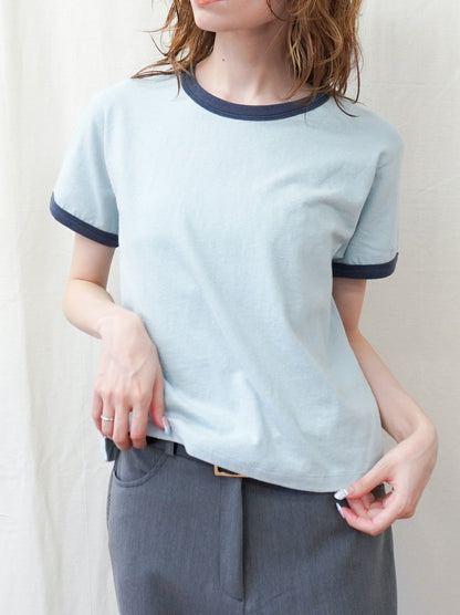 Vintage Nep バイカラーリンガーTシャツ