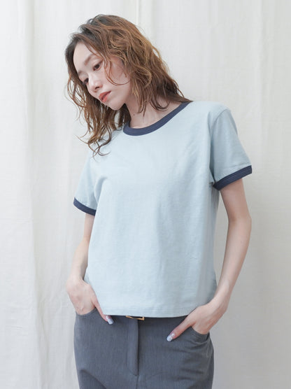 Vintage Nep バイカラーリンガーTシャツ