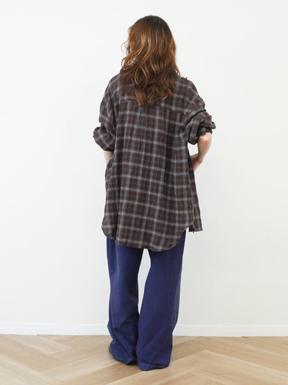 Vintage blurred チェックオーバーシャツ