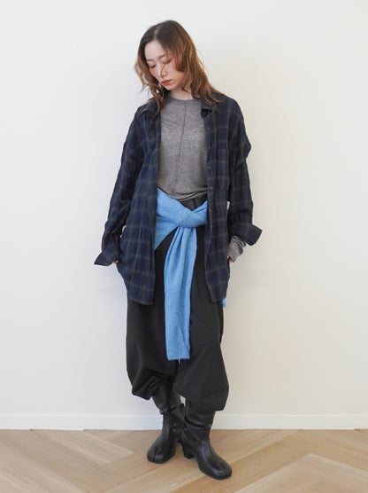 Vintage blurred チェックオーバーシャツ