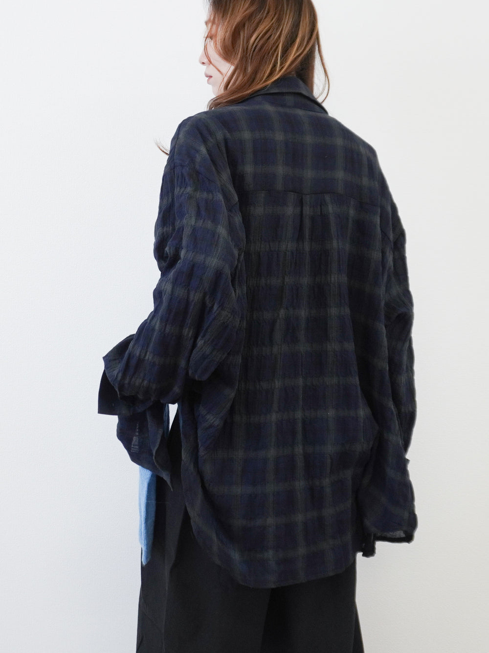 Vintage blurred チェックオーバーシャツ