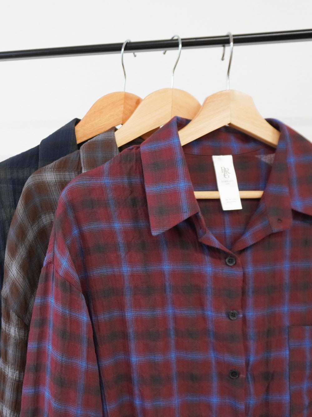 Vintage blurred チェックオーバーシャツ