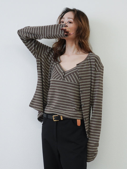 Layered line ボーダーキャミアンサンブル