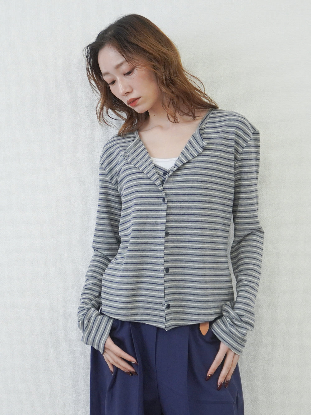 Layered line ボーダーキャミアンサンブル