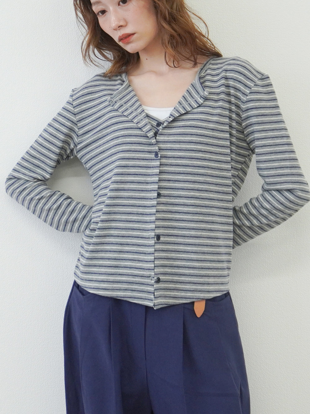 Layered line ボーダーキャミアンサンブル
