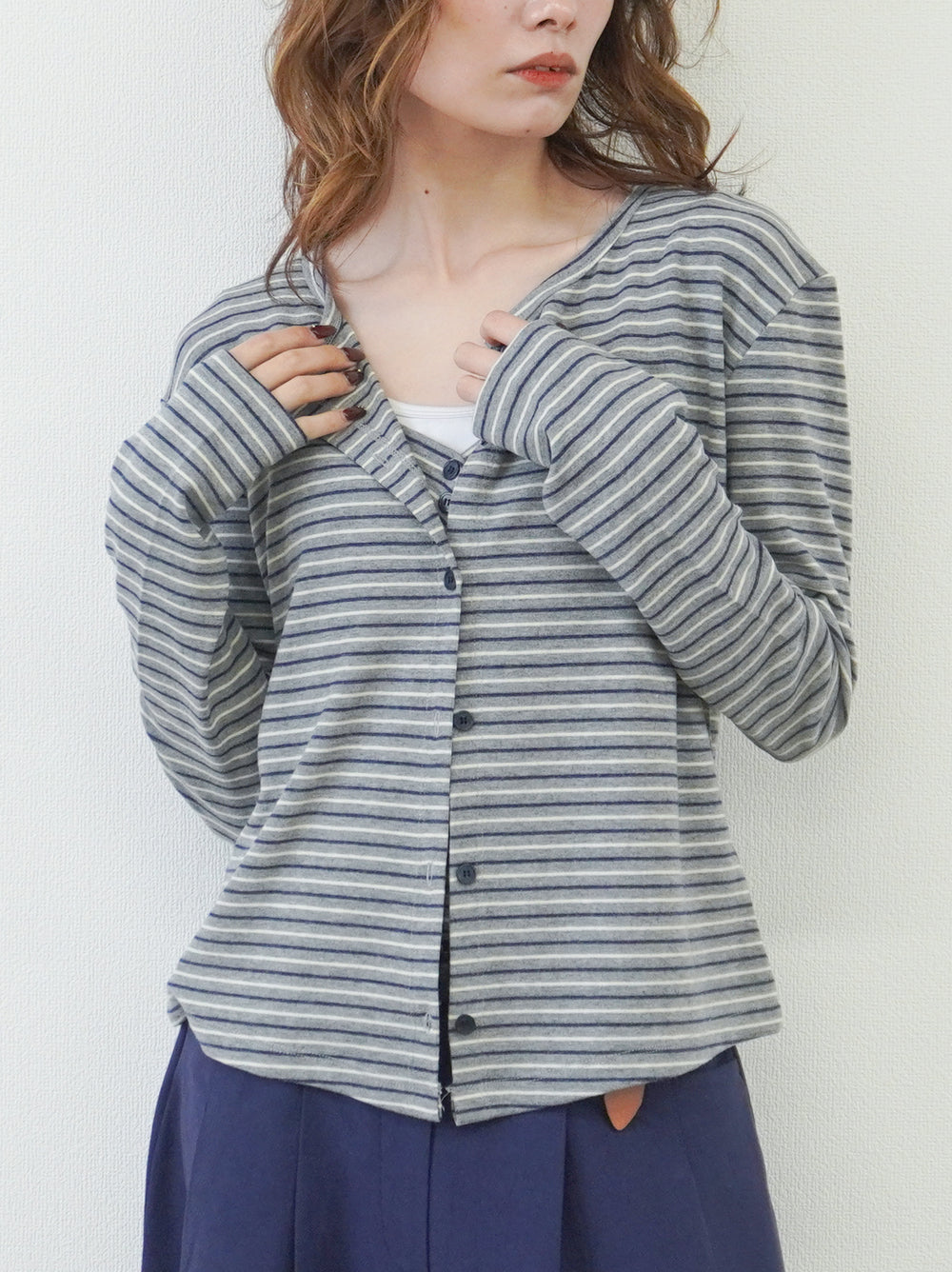 Layered line ボーダーキャミアンサンブル