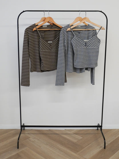 Layered line ボーダーキャミアンサンブル
