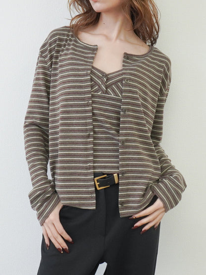 Layered line ボーダーキャミアンサンブル