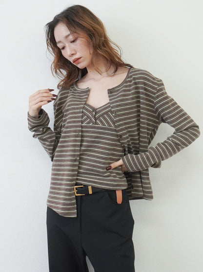 Layered line ボーダーキャミアンサンブル