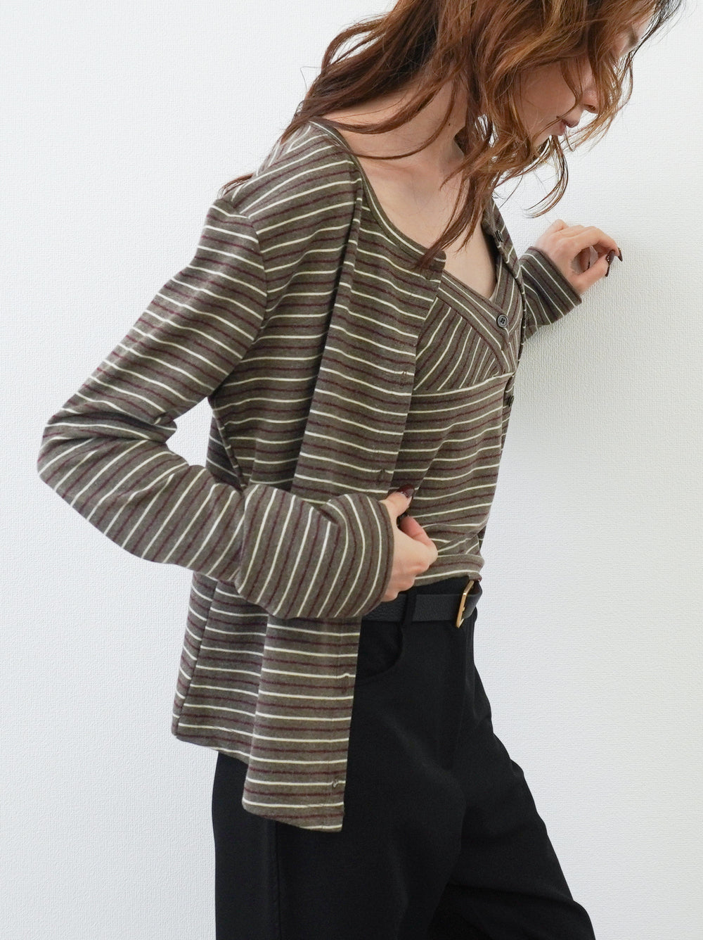 Layered line ボーダーキャミアンサンブル