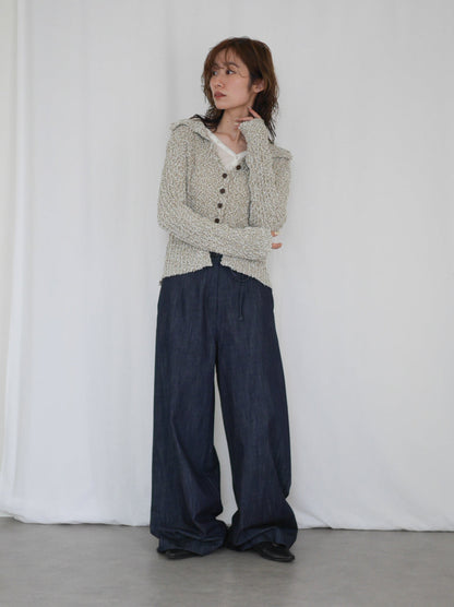 Wide straight indigo パンツ