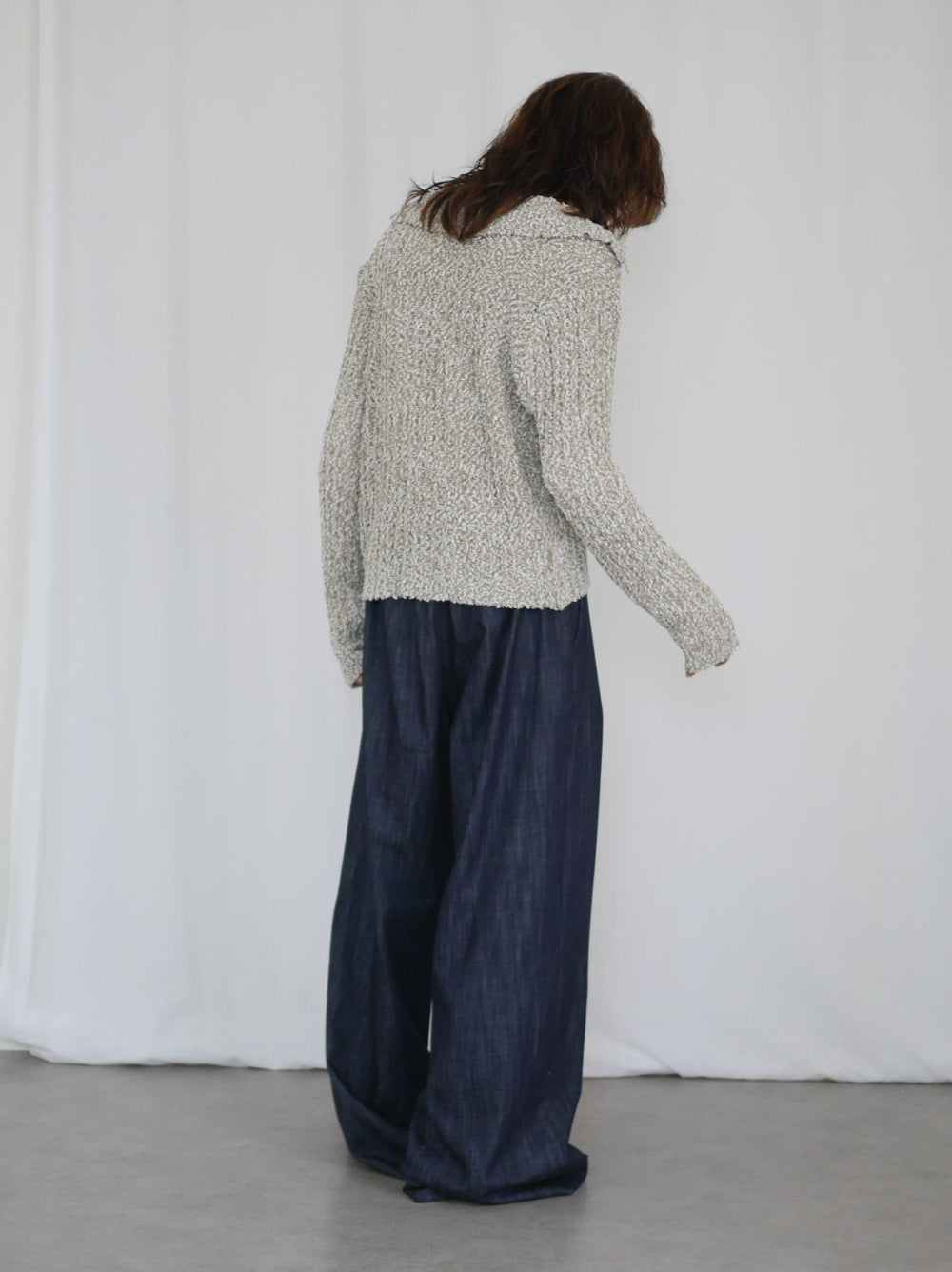 Wide straight indigo パンツ