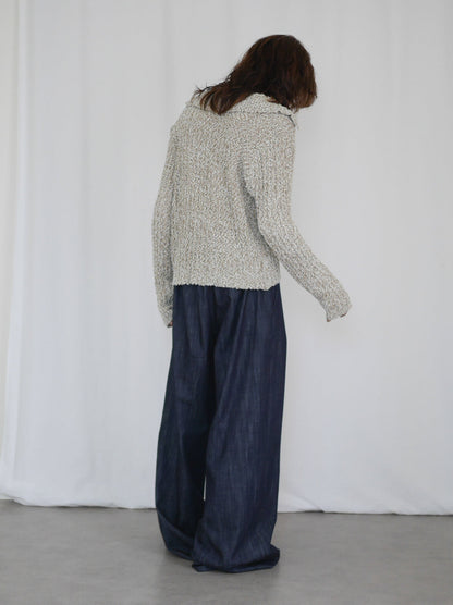 Wide straight indigo パンツ
