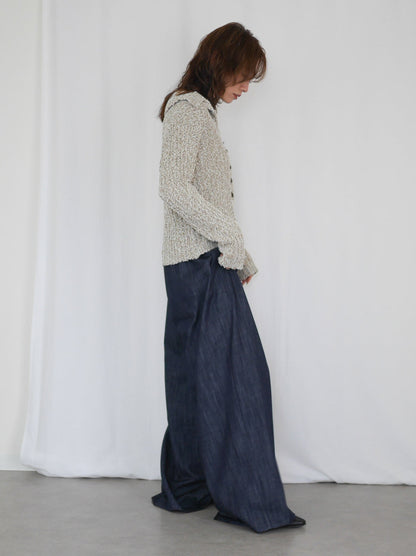 Wide straight indigo パンツ