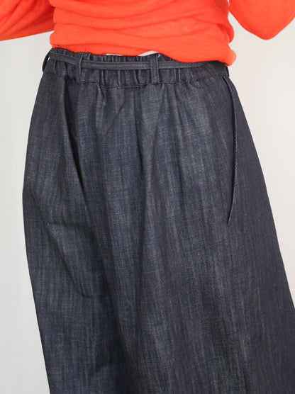 Wide straight indigo パンツ