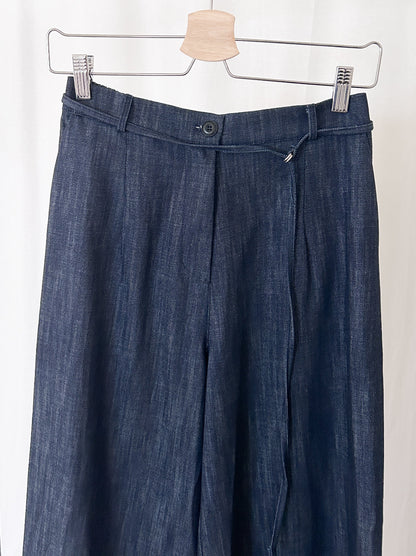 Wide straight indigo パンツ
