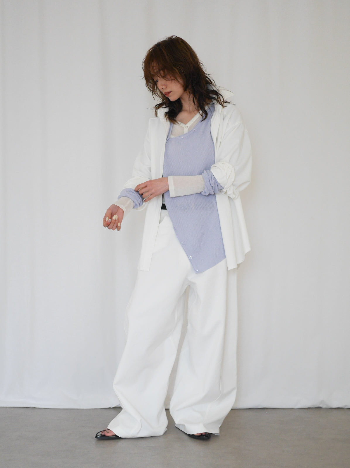 Over silhouette コットンシャツ